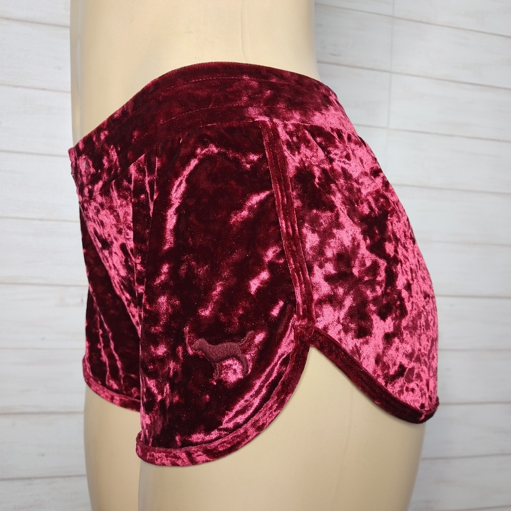 Pink Victoria Secret Crushed Velvet Shorts
